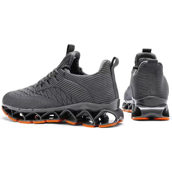 Men\'s Comfortable Casual Fashion Non Slip Sport Trainer Athletic Gray Shoes